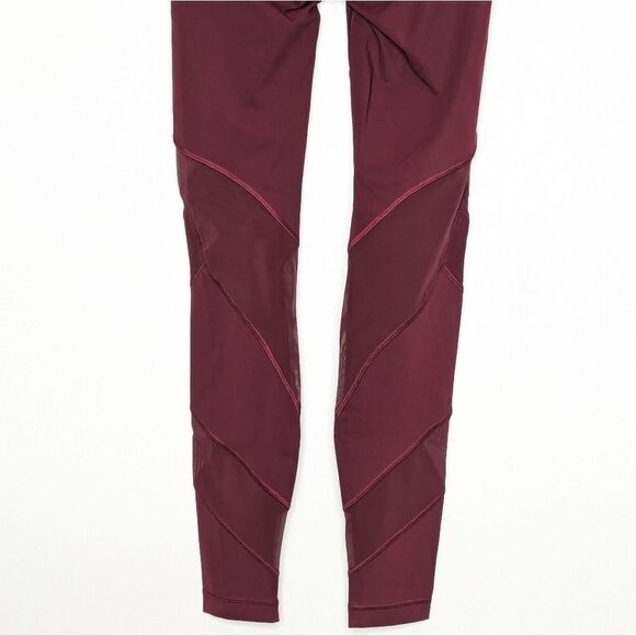 Lululemon Wunder Under High-Rise Tight 28" Mesh Garnet Wine Red Legging - Picture 8 of 10